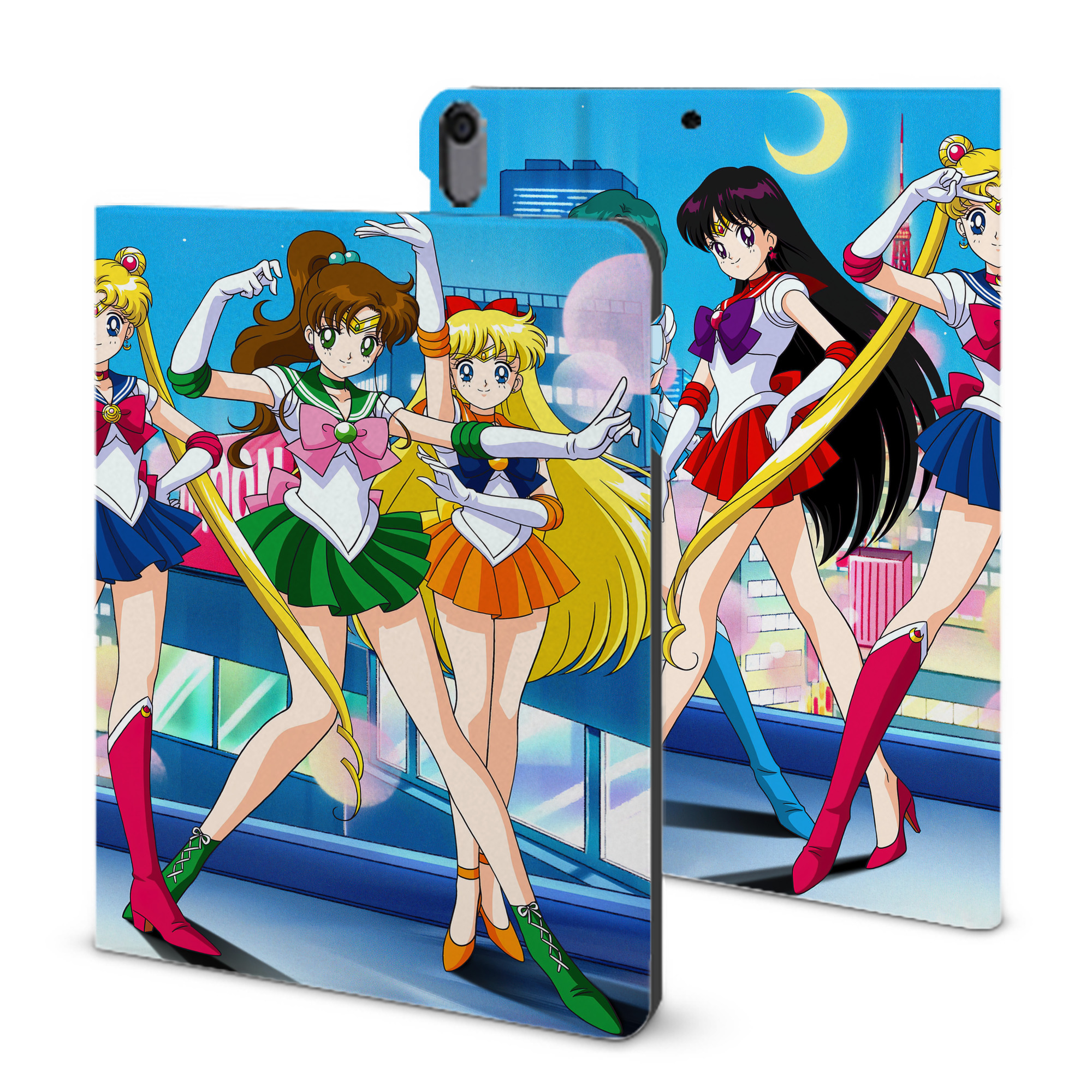 （画像用） 美少女戦士セーラームーン Sailor Moon IPad ケース ブック型 PUレザー TPU 耐衝撃 軽量 薄型 ペン収納なし 全面保護 IPad 各モデル対応